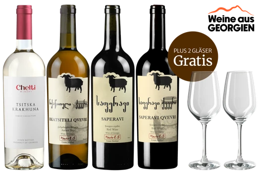 Weinpaket Georgien + Gratis Gläser online kaufen